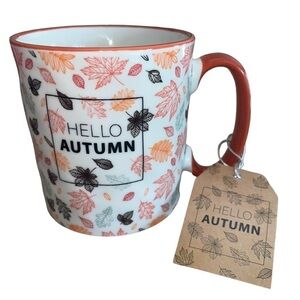 10SS Hello Autumn 10 Strawberry Street Mug Fall Artisan Collection NWT